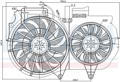 Ventilador, sistema de arrefecimento do motor