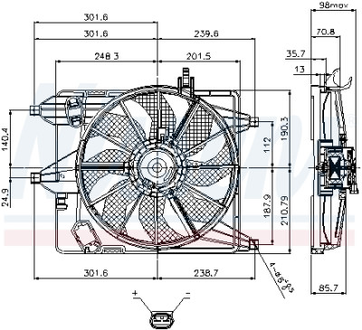 Ventilador, refrigeração do motor