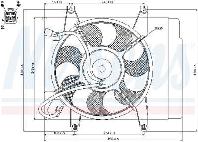 Ventilador, refrigeração do motor
