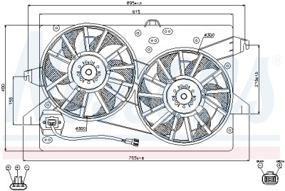 Ventilador, refrigeração do motor