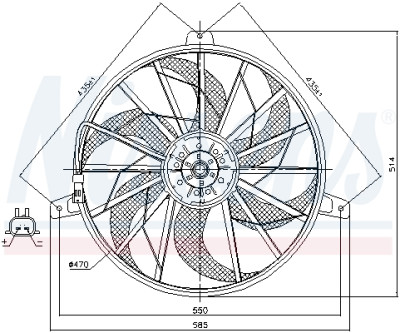 Ventilador, condensador do ar condicionado