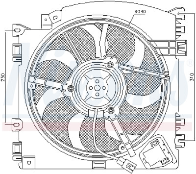 Ventilador, arrefecimento do motor NISSENS 85598