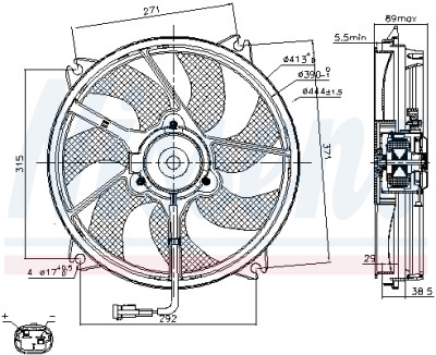 Ventilador, refrigeração do motor