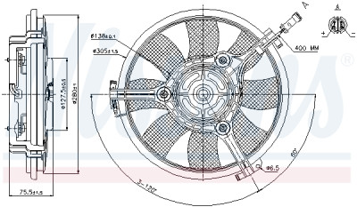 Ventilador, arrefecimento do motor NISSENS 85691