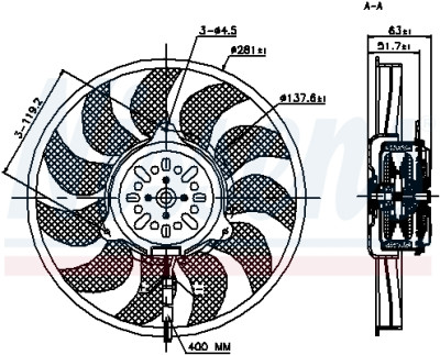 Ventilador, refrigeração do motor