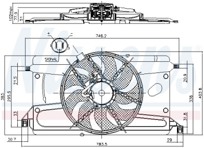 Ventilador, refrigeração do motor