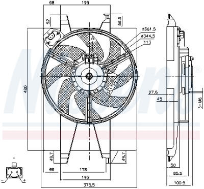 Ventilador, refrigeração do motor