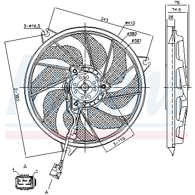 Ventilador, refrigeração do motor