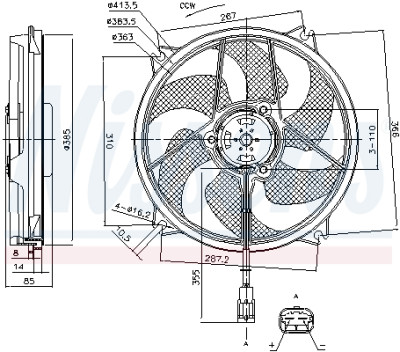 Ventilador, refrigeração do motor