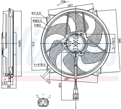 Ventilador, refrigeração do motor