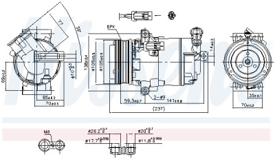 Compressor, ar condicionado NISSENS 89-0006