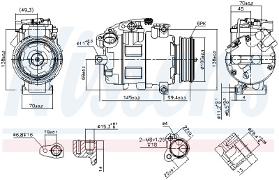 Compressor, ar condicionado NISSENS 89-0068
