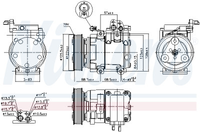 Compressor, ar condicionado NISSENS 890129