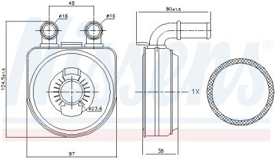 Radiador de óleo, óleo do motor NISSENS 90650