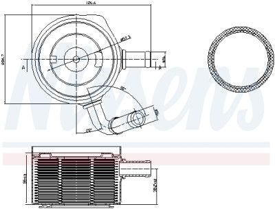 Radiador de óleo, óleo do motor NISSENS 90669