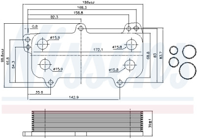 Radiador de óleo, óleo do motor NISSENS 90684