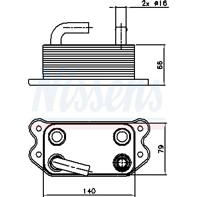 Radiador de óleo, óleo do motor NISSENS 90738
