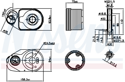Radiador de óleo, óleo do motor NISSENS 90796