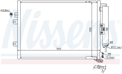 Condensador, ar condicionado NISSENS 940125