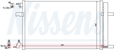 Condensador, ar condicionado NISSENS 940135
