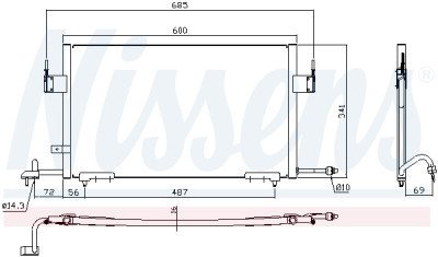 Condensador, ar condicionado NISSENS 94200