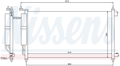Condensador, ar condicionado NISSENS 94621