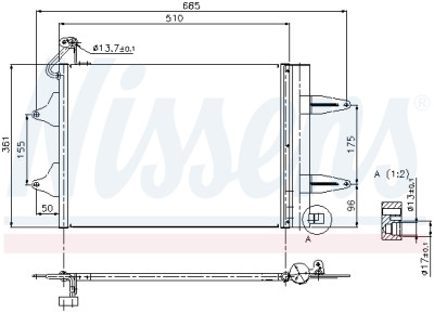 Condensador, ar condicionado NISSENS 94628