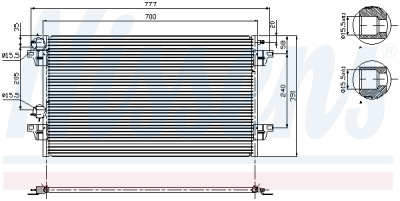 Condensador, ar condicionado NISSENS 9485/6