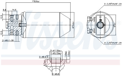 Filtro desidratador, ar condicionado NISSENS 95048