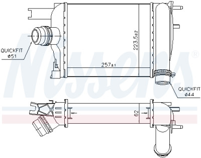 Refrigerador de ar de admissão NISSENS 96529