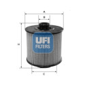 Filtro de óleo UFI 25.173.01