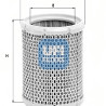 Filtro de ar UFI 27.194.00