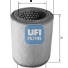 Filtro de ar UFI 27.201.03