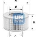 Filtro de ar UFI 30.806.00