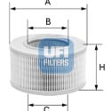 Filtro de ar UFI 30.807.00