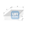 Filtro de ar UFI 30.910.00