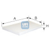 Filtro de ar para cabine UFI 53.095.00