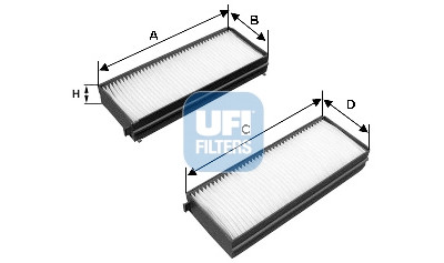 Filtro de ar para cabine UFI 53.121.00