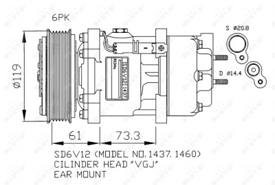 Compressor, ar condicionado