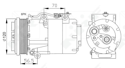 Compressor, ar condicionado NRF 32250