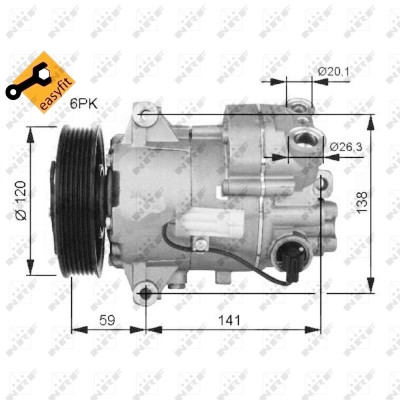 Compressor, ar condicionado