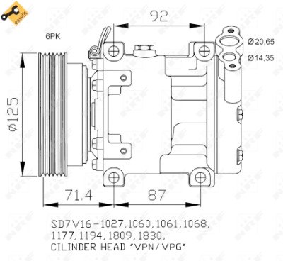 Compressor, ar condicionado NRF 32742