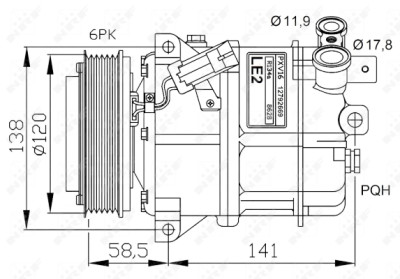 Compressor, ar condicionado