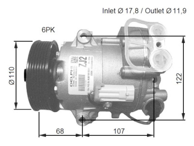 Compressor, ar condicionado