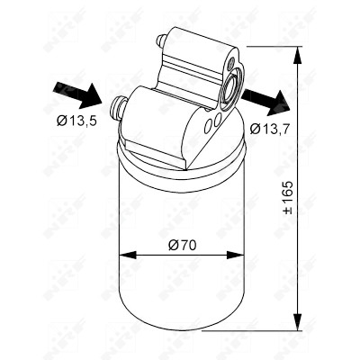 Filtro desidratador, ar condicionado NRF 33313