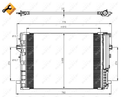 Condensador, ar condicionado NRF 350081