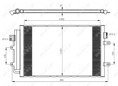 Condensador, ar condicionado NRF 350083