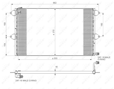 Condensador, ar condicionado NRF 35034