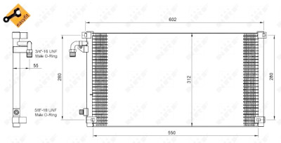 Condensador, ar condicionado NRF 35103