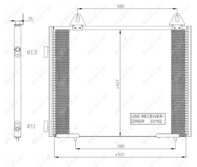Condensador, ar condicionado NRF 35351
